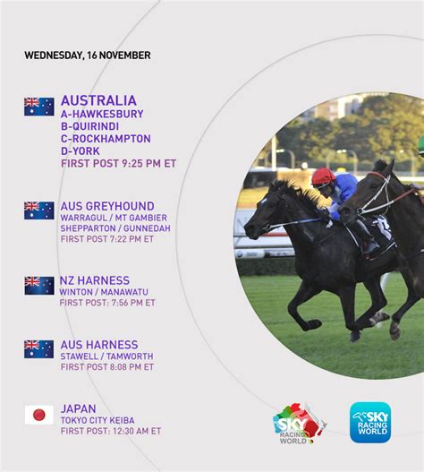 sky racing schedule tomorrow.